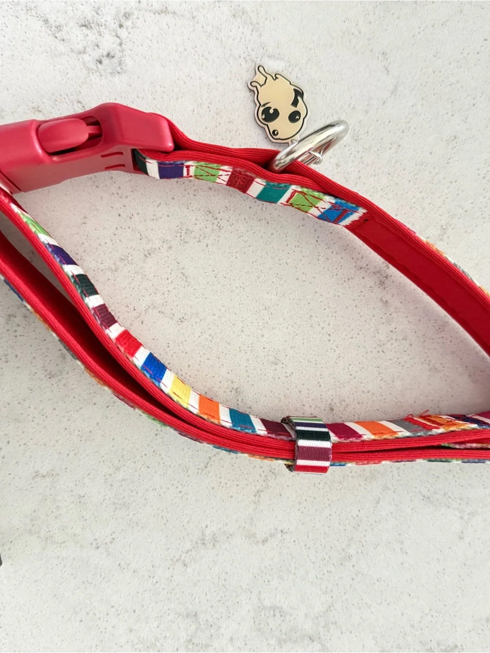 NWT-DOOG Neoprene Multicolored Stripe Scooby Collar - Large 16”-24”